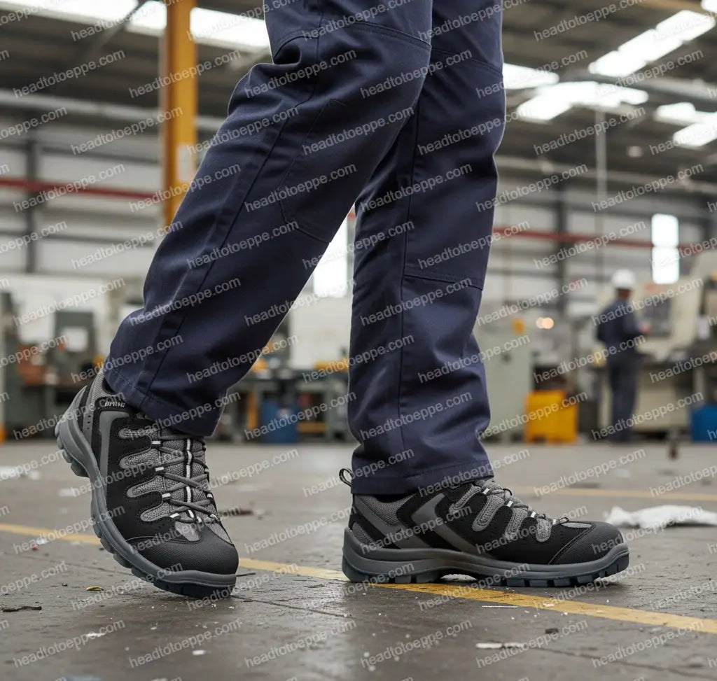 Red Wing 3210 Flexbond Oxford on Factory Floor — Industrial Safety Shoe, Malaysia Workwear