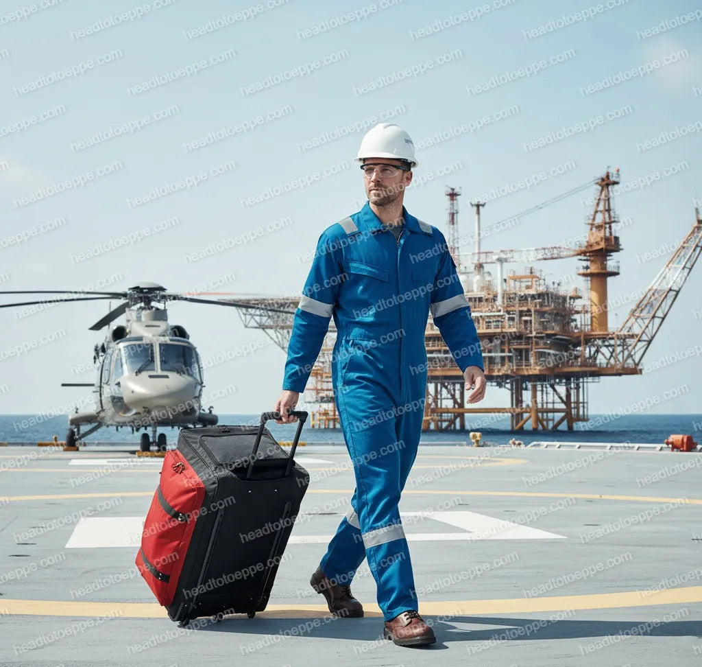 Red Wing 69100 Large Offshore Bag — Oil & Gas Worker on Helipad, Helicopter Egress Compliant, Malaysia
