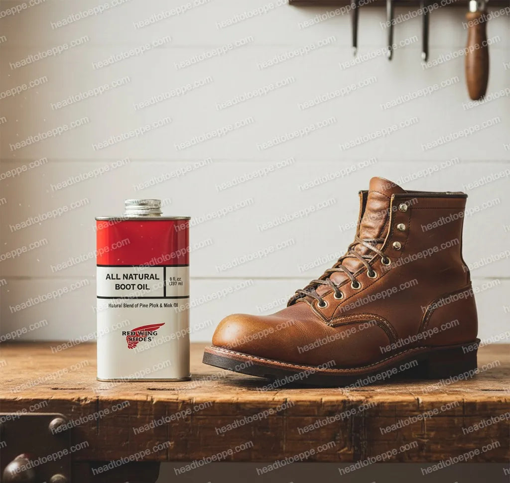 Red Wing 97103 All Natural Boot Oil with Red Wing Iron Ranger Boot — Leather Conditioner Malaysia