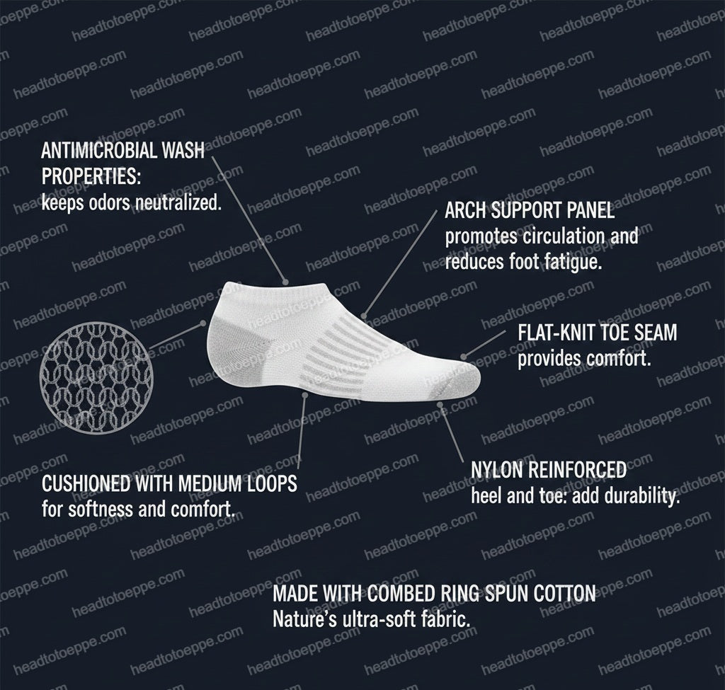 Red Wing 97261 Low Cut Socks White
