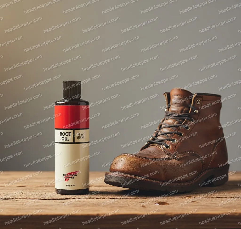 Red Wing 98009 Boot Oil with Red Wing Iron Ranger Boot — Leather Care, Made in USA, 8 fl. oz.