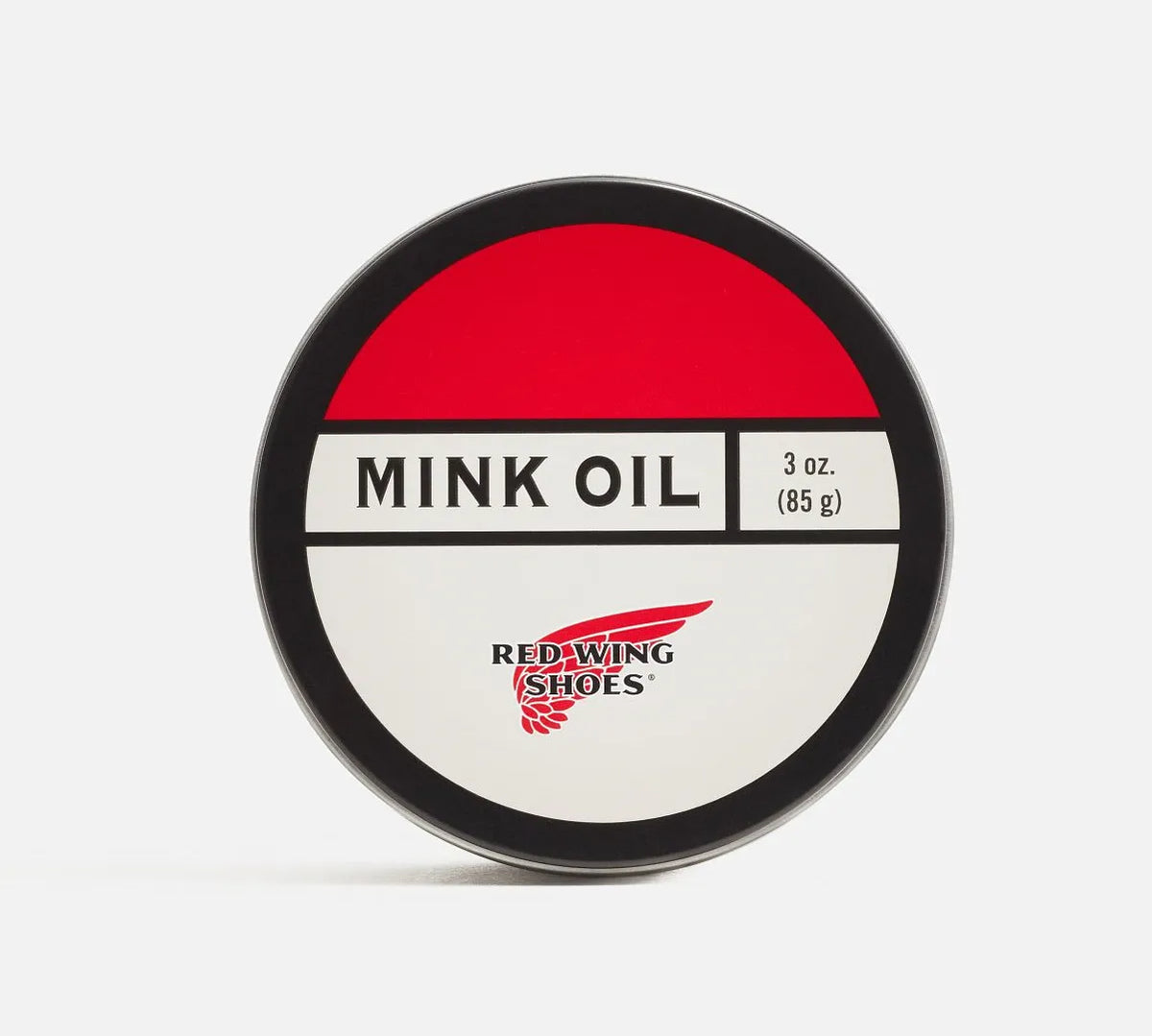 Red Wing 97105 Mink Oil — 85g Tin, Red Wing Shoes Logo, Leather Conditioner & Waterproofer