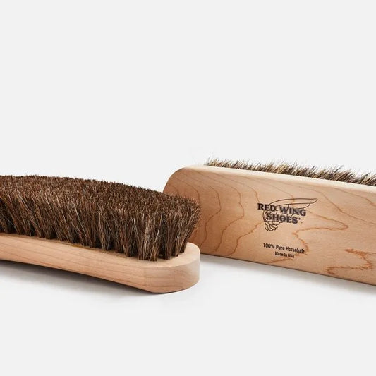 Red Wing 97106 Leather Care Brush — 100% Pure Horsehair, Maple Wood Handle, Made in USA