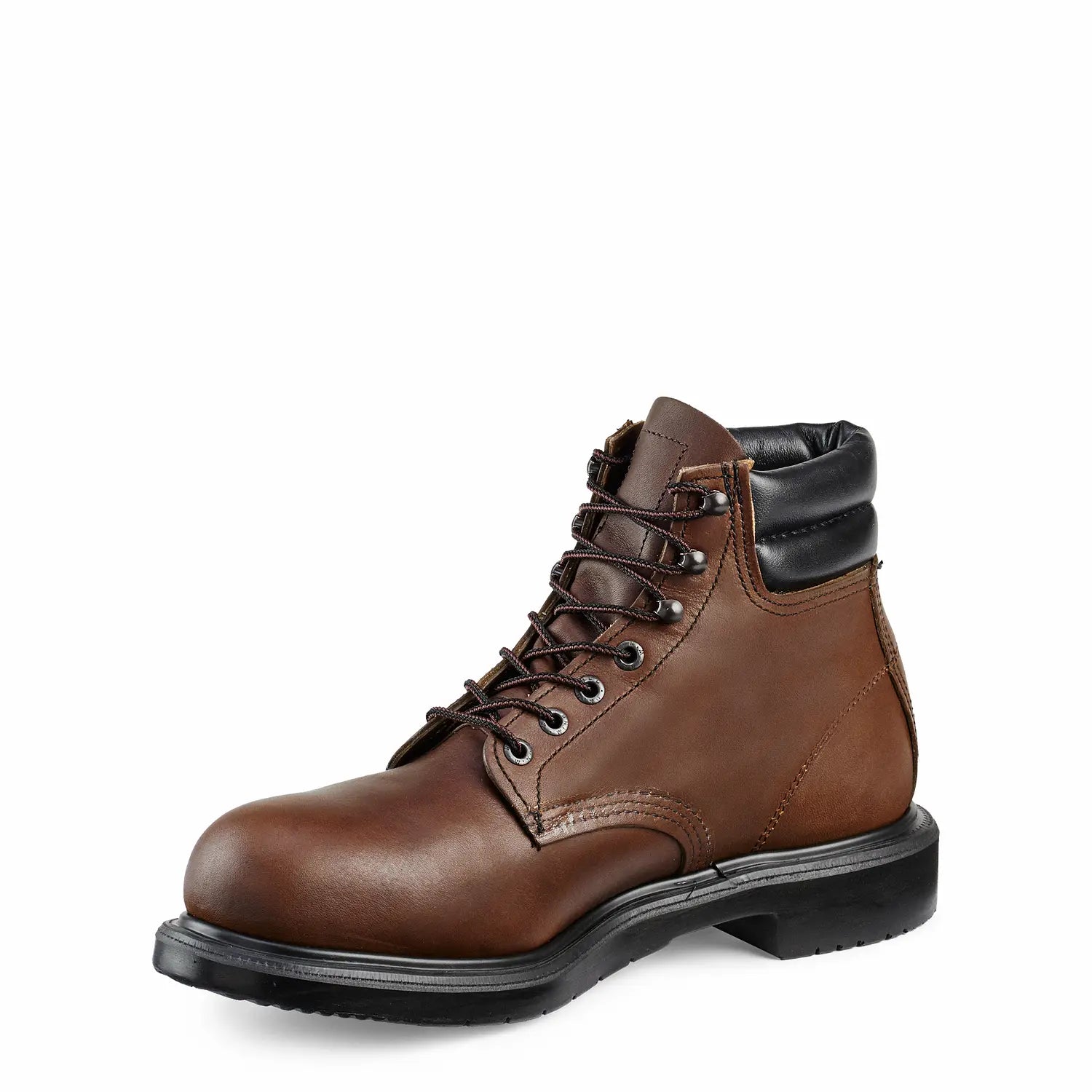 Red Wing 2245 SuperSole 6-Inch Safety Boot — Side Profile, Brown Leather, Steel Toe, EH Rated