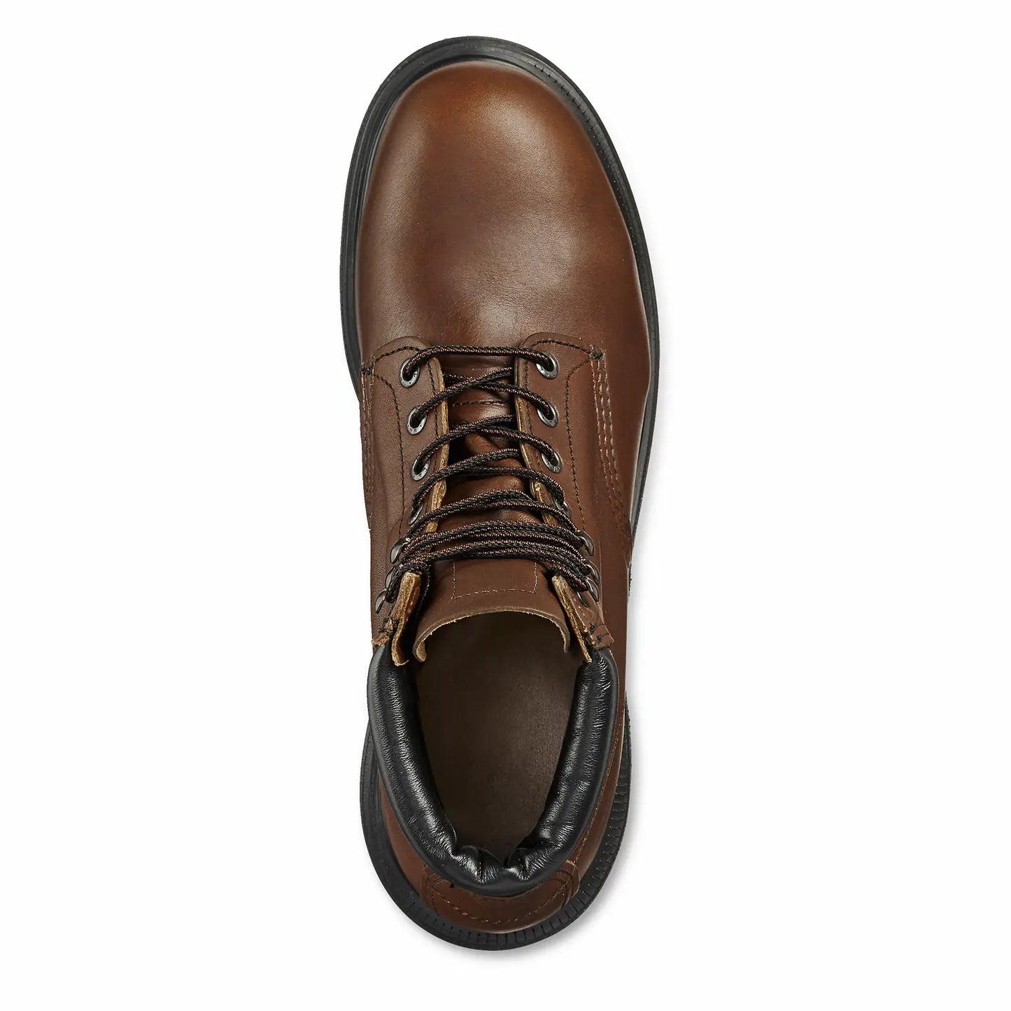 Red Wing 2245 SuperSole Safety Boot — Top View, Lace-Up, Brown Leather, Steel Toe Cap