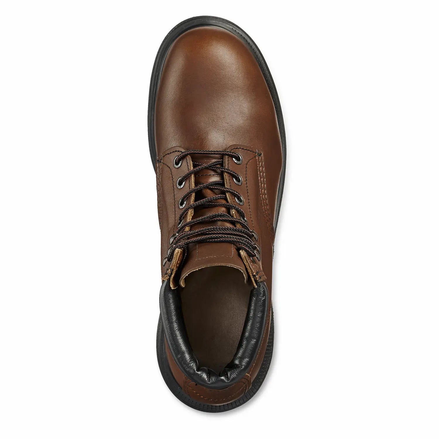 Red Wing 2245 SuperSole Safety Boot — Top View, Lace-Up, Brown Leather, Steel Toe Cap