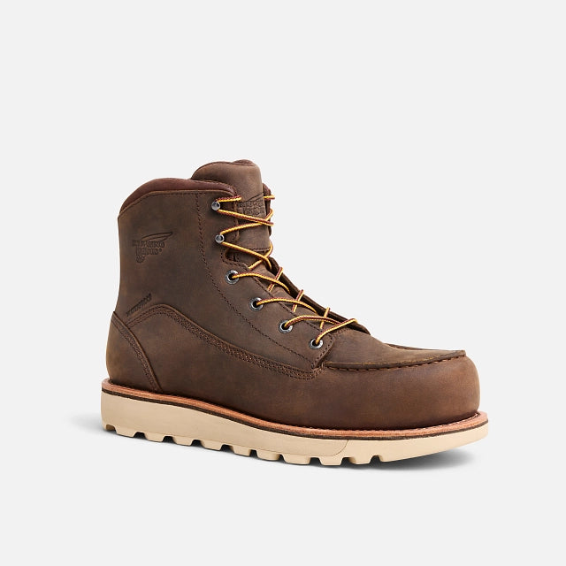 Red Wing 2440 Traction Tred Lite 6-inch brown leather safety boot front angle Malaysia