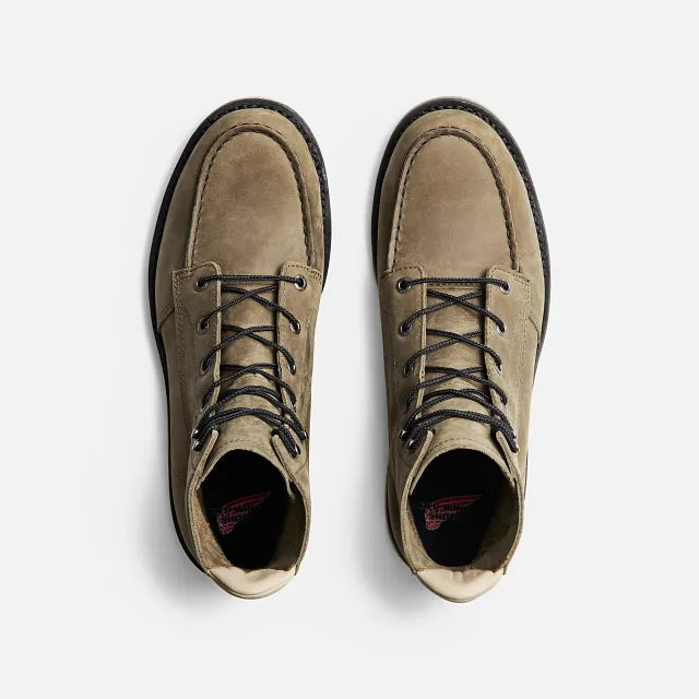 Red Wing 2476 Traction Tred Lite 6-Inch Safety Boot - top view showing pair with Red Wing branded insole and 6-inch shaft