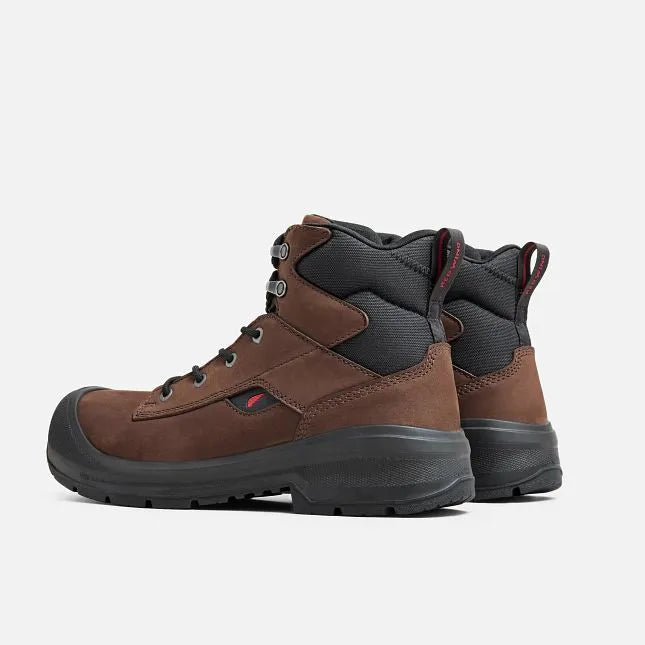 Red Wing 3028 VersaPro 6-Inch Safety Boot – Rear 3/4 View – Heel and Ankle Collar Detail