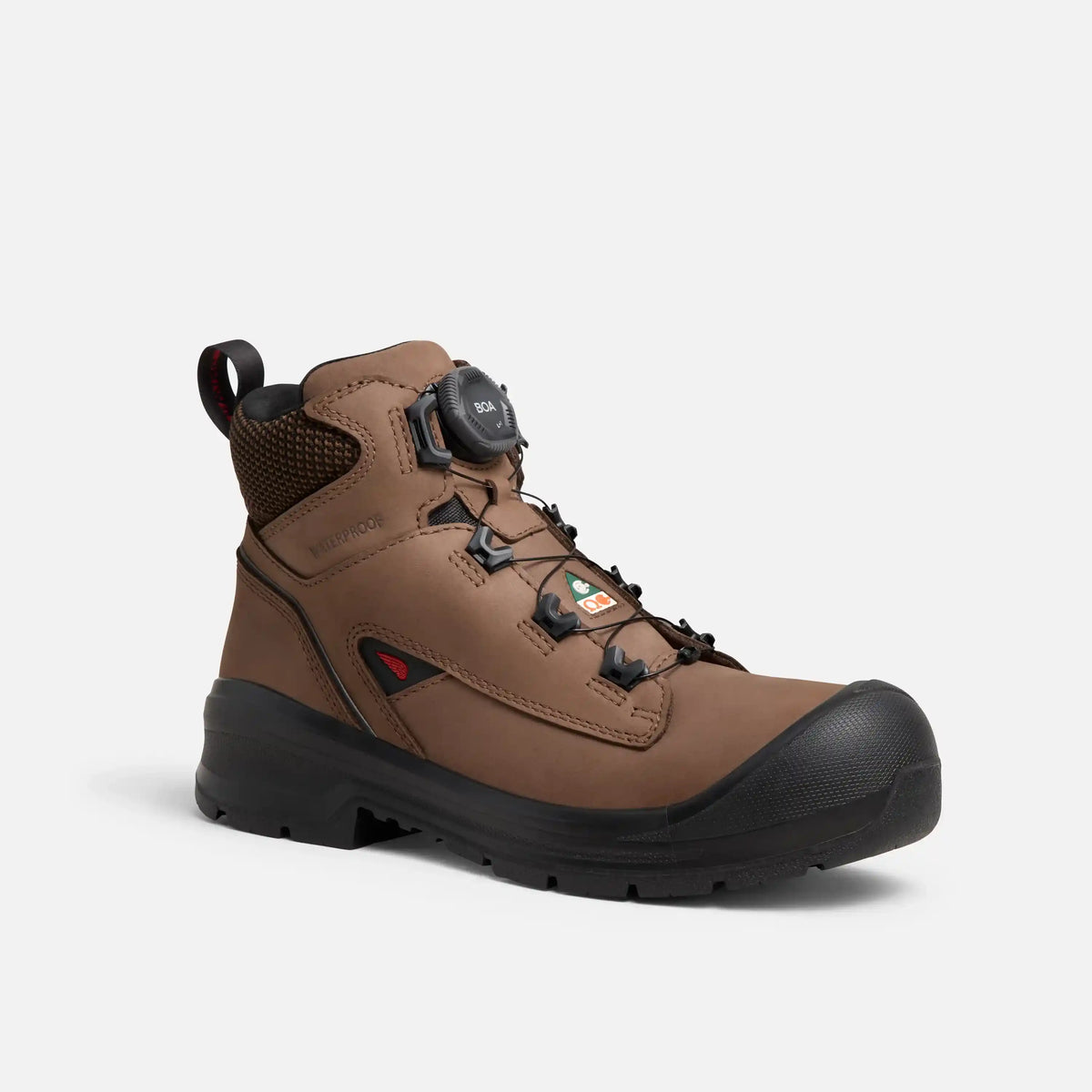 Red Wing 3038 VersaPro Women's Safety Boot BOA Dial Non-Metallic Toe Nubuck Upper Front Angle