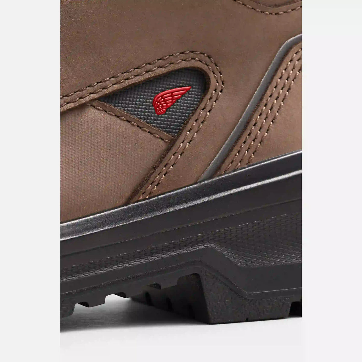 Red Wing 3038 VersaPro Red Wing Logo Badge Nubuck Upper Galvanext Outsole Detail