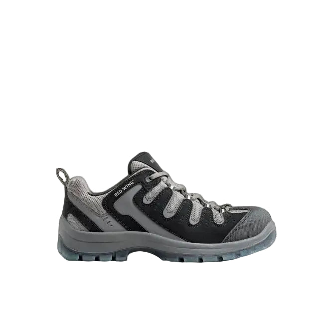Red Wing 3210 Flexbond Oxford Low Cut Safety Shoe — Black Suede, Grey Mesh, Composite Toe, Lace-Up