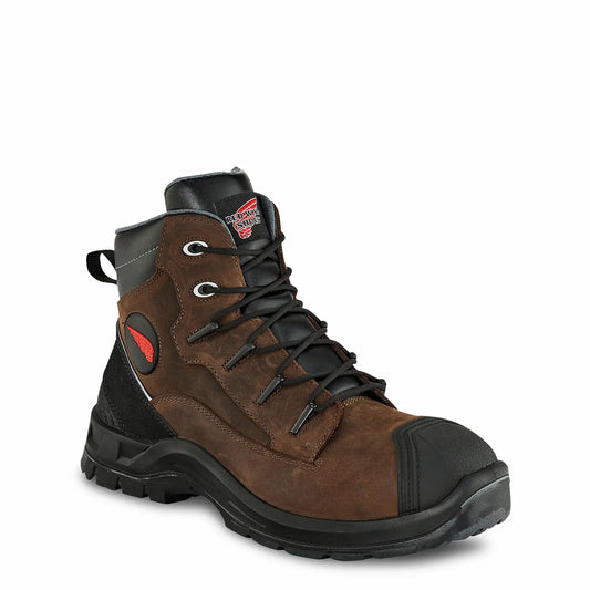 Red Wing 3228 PetroKing 6-Inch Safety Boot — Brown Leather, Non-Metallic Toe, Oil & Gas