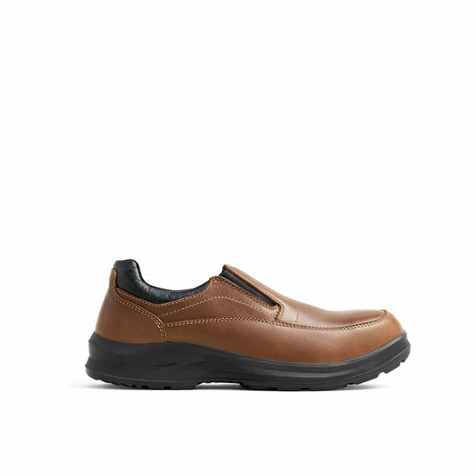 Red Wing 3253 ComfortMax OTF Oxford Slip-On Safety Shoe — Brown Leather, Non-Metallic Toe, Low Cut