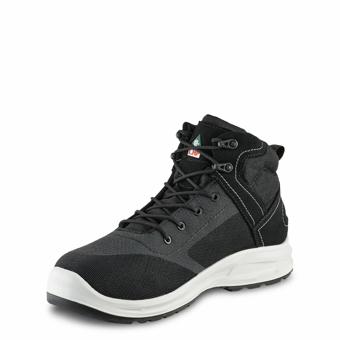 Red Wing 3297 ShieldLite Athletics Safety Boot — Side Profile, 5-Inch Mid-Cut, White Midsole