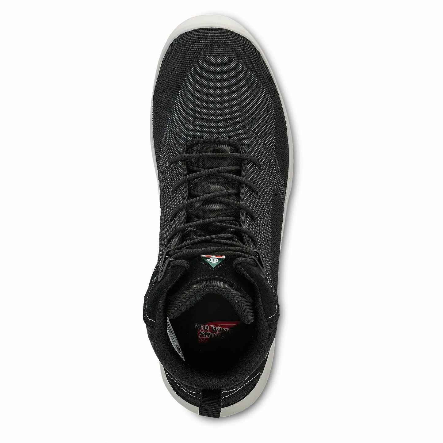 Red Wing 3297 ShieldLite Safety Boot — Top View, Lace-Up, Breathable Mesh, EH Rated