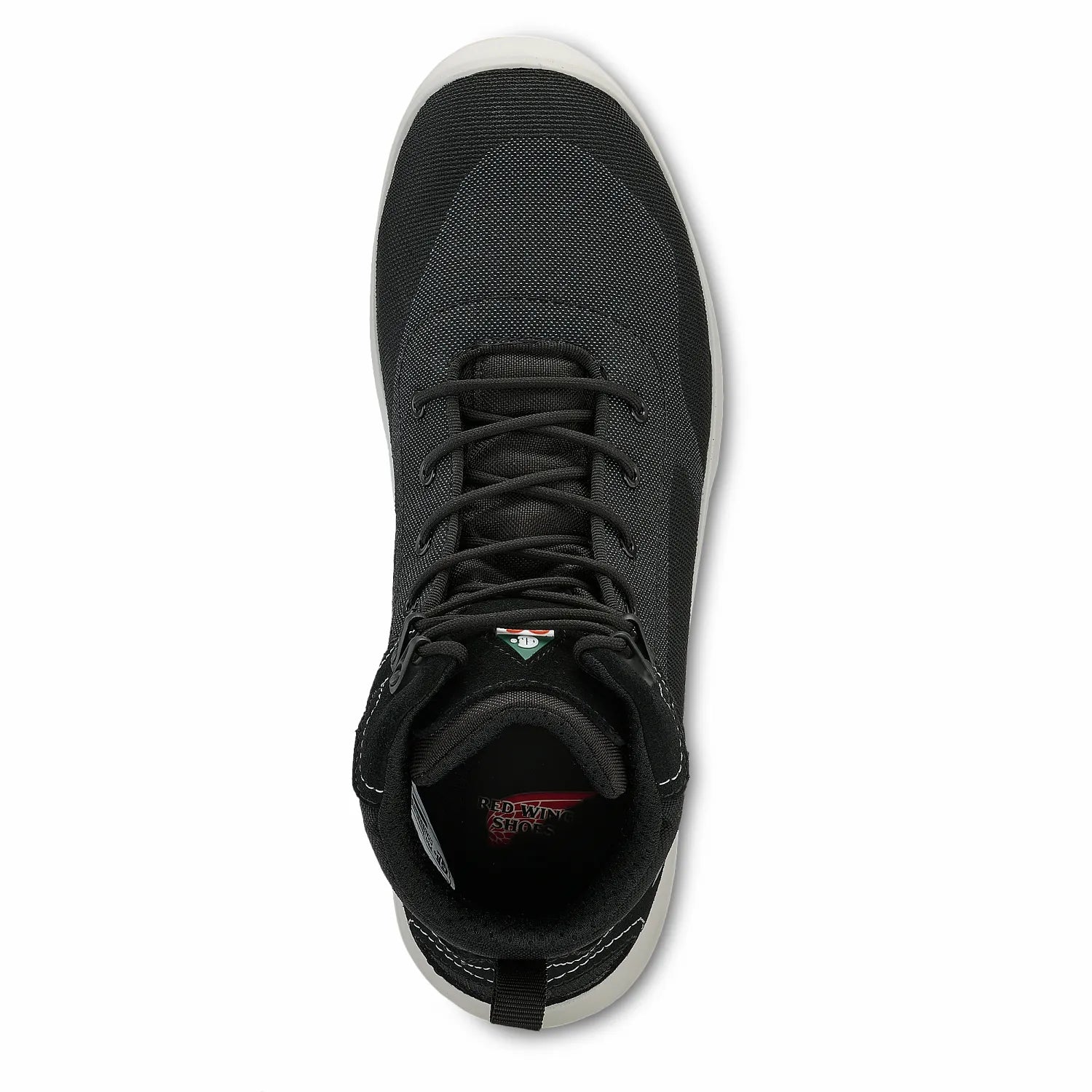Red Wing 3297 ShieldLite Safety Boot — Top View, Lace-Up, Breathable Mesh, EH Rated