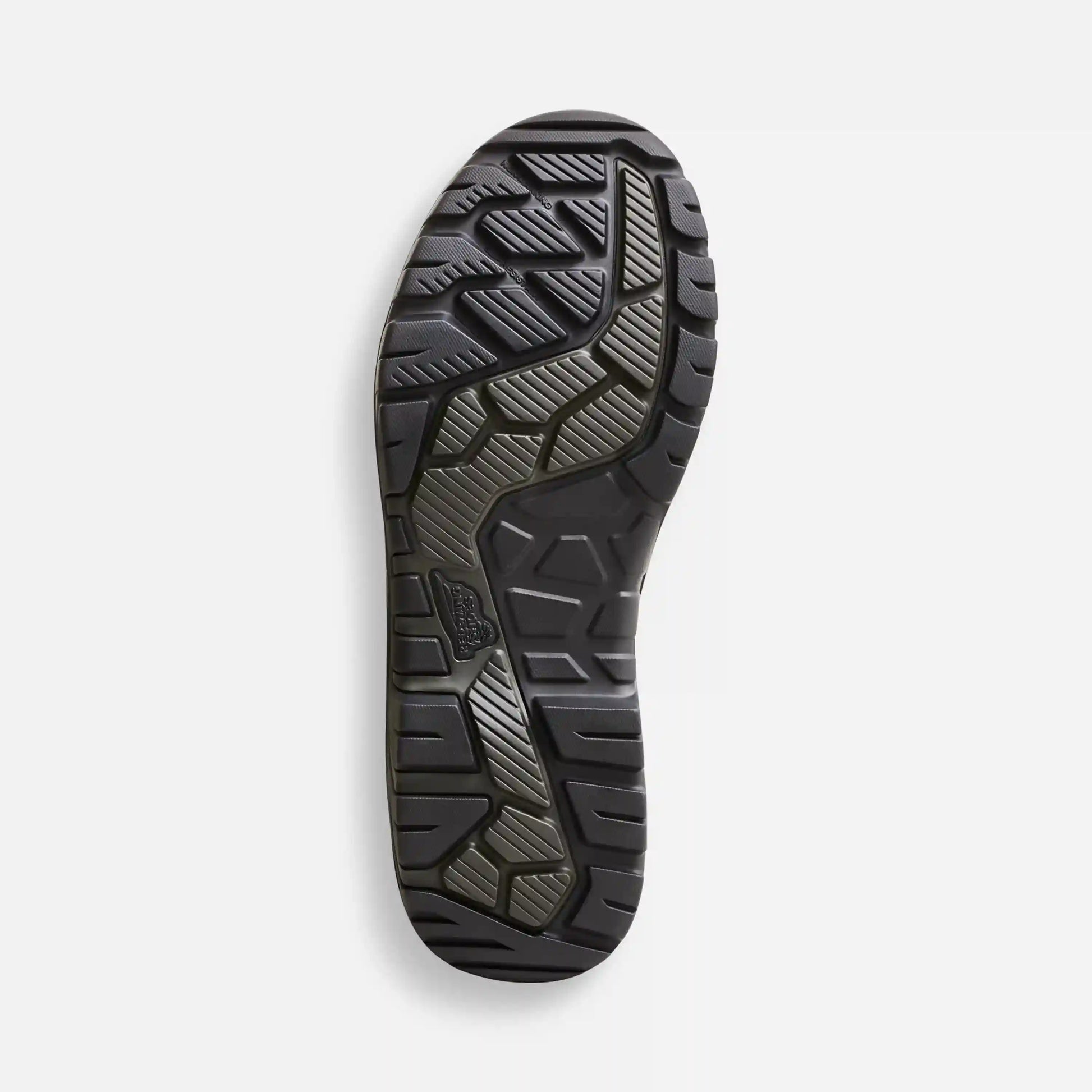 Red Wing 3542 Tradeswoman Outsole — Multi-Directional Lug Tread, Red Wing Logo, Slip-Resistant