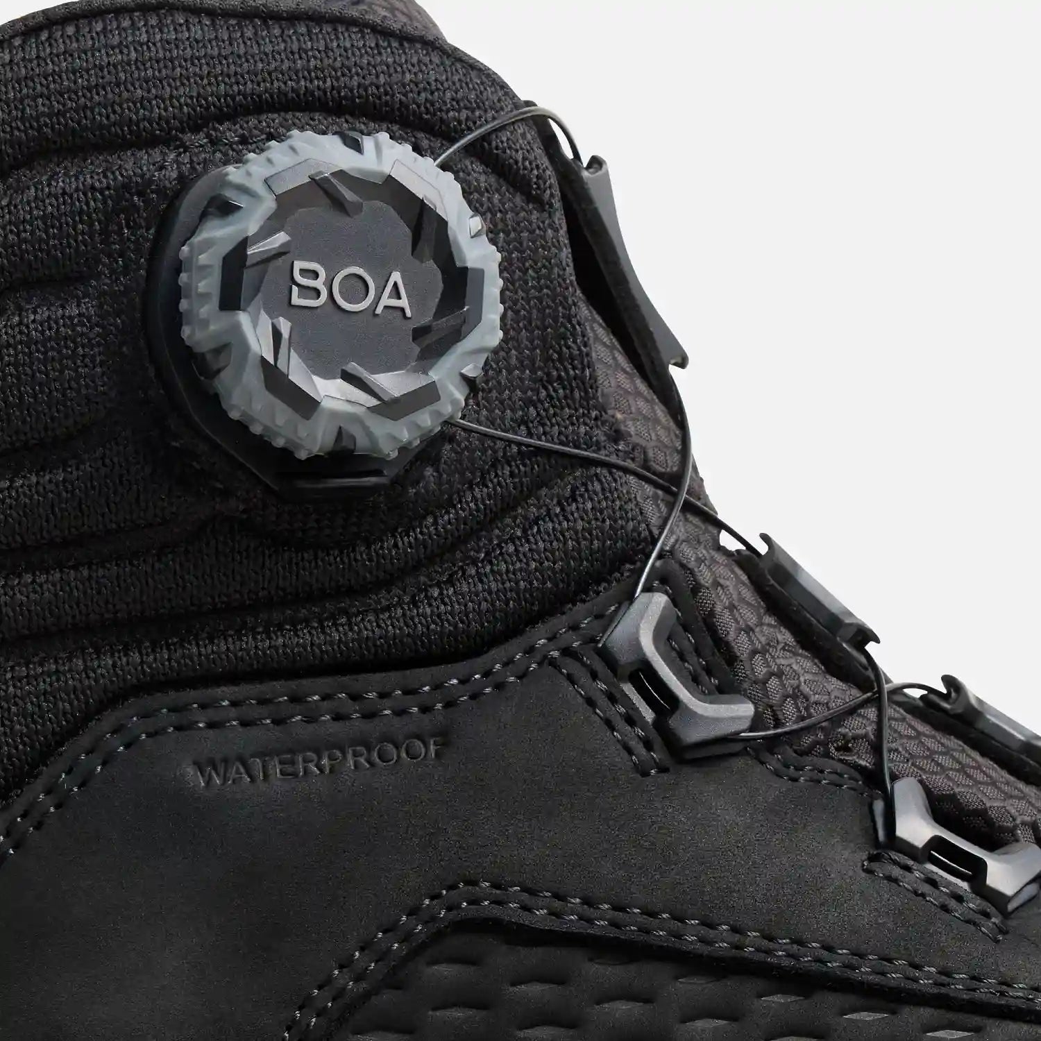 Red Wing 3574 Apex BOA – BOA Fit System Dial Close-Up – Waterproof Embossed Leather Upper