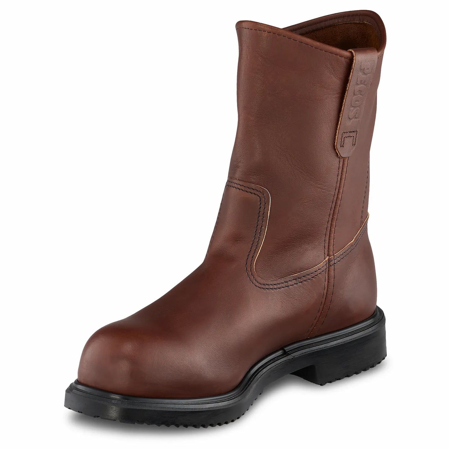 Red Wing 8241 SuperSole 9-Inch Pull-On Safety Boot — Brown Leather, Steel Toe, Pull-On, Made in USA