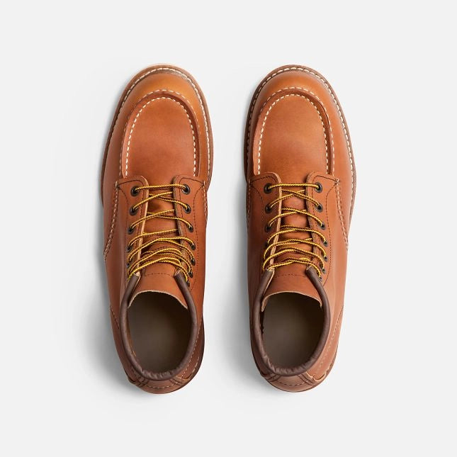 Red Wing 10875 Traction Tred brown leather work boot top view moc toe pair Malaysia