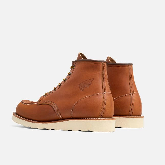 Red Wing 10875 Traction Tred brown work boot rear view welt construction logo Malaysia