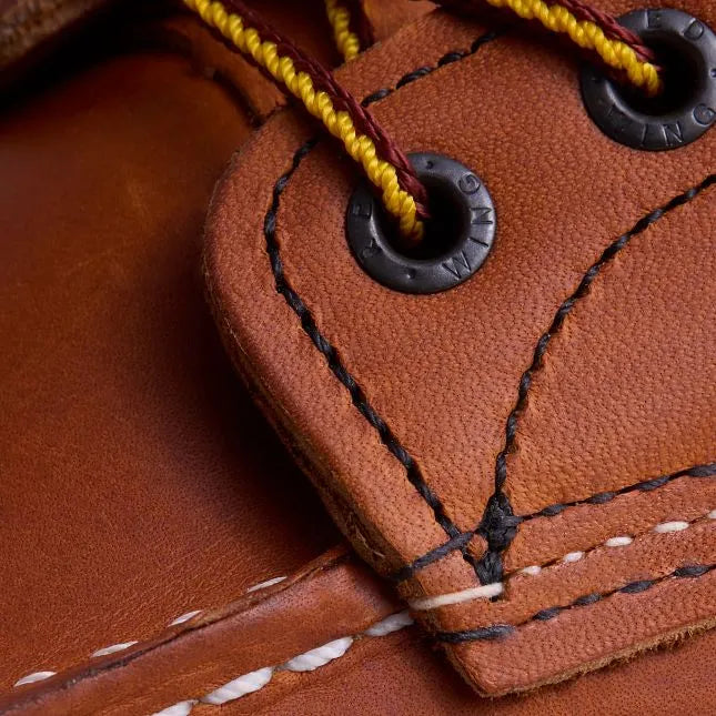 Red Wing 10875 Traction Tred brown leather tongue eyelets welt stitch detail Malaysia