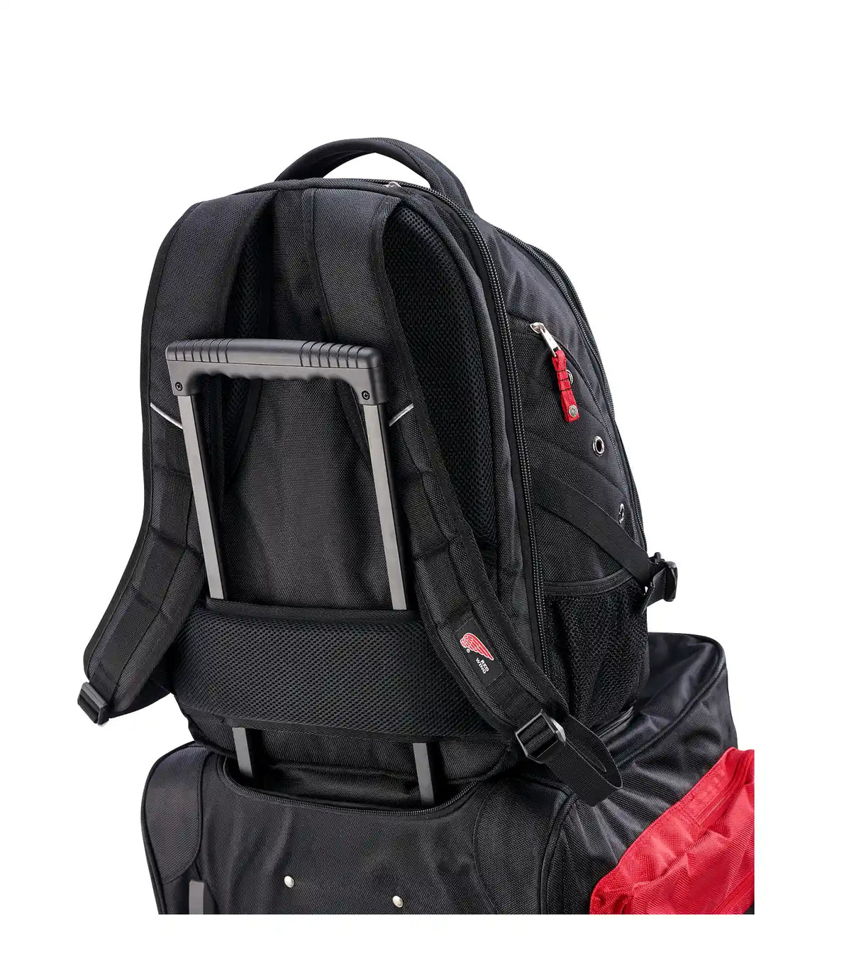 Red Wing 69019 Backpack — Rear View, Luggage Pass-Through Strap, Padded Back Panel, Trolley Sleeve