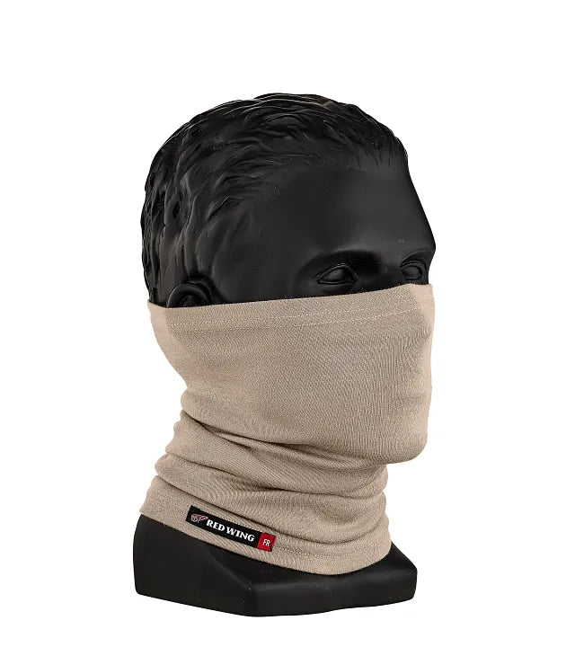 Red Wing 77002 FR Neck Gaiter — Khaki Sand, Flame Resistant, Red Wing FR Badge, Industrial PPE