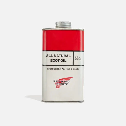 Red Wing 97103 All Natural Boot Oil — 8 fl oz Tin, Pine Pitch & Mink Oil Blend, Made in USA