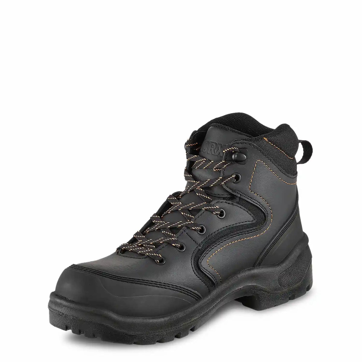Worx by Red Wing 5540 E-Force 6-inch black safety boot medial side view Worx logo Malaysia